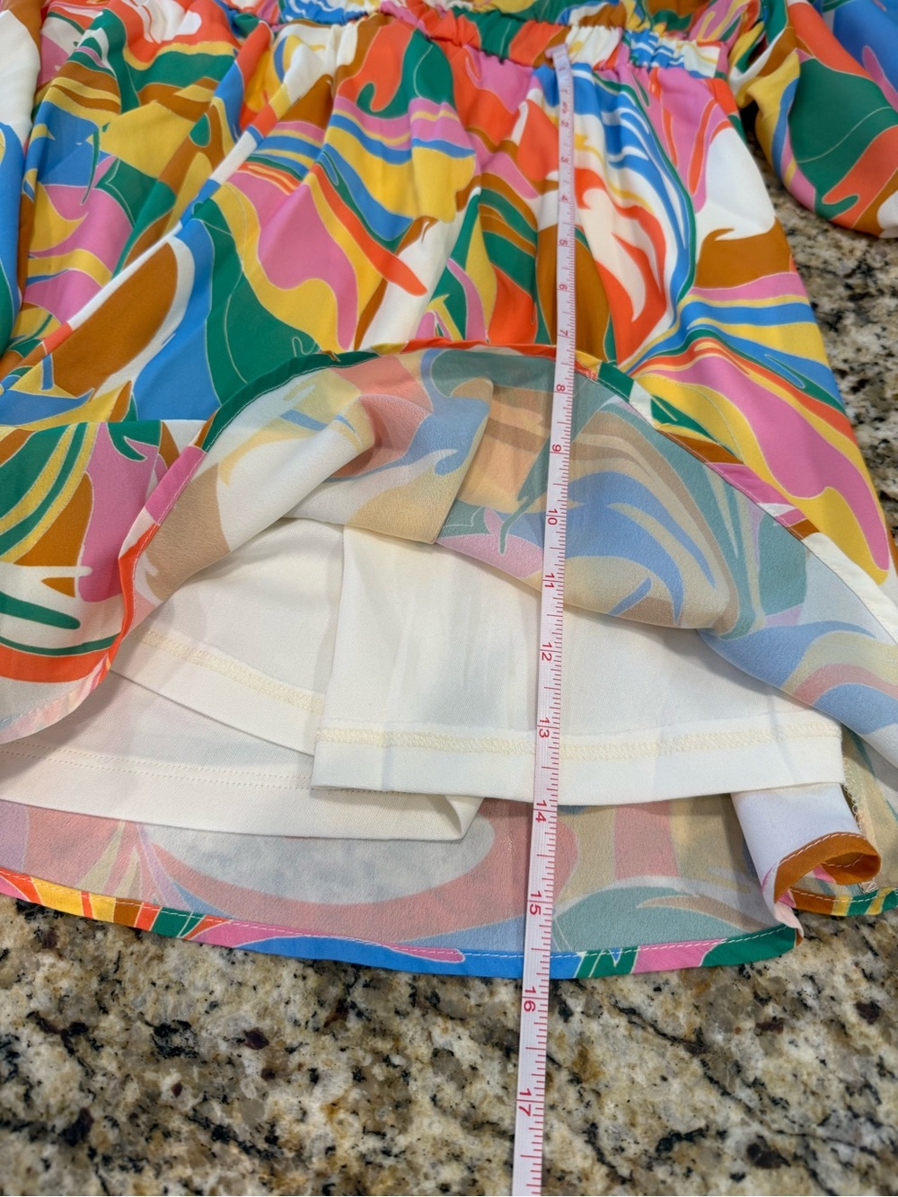 Flying Tomato preppy pastel romper retro 70s abstract floral LG - Picture 12 of 15